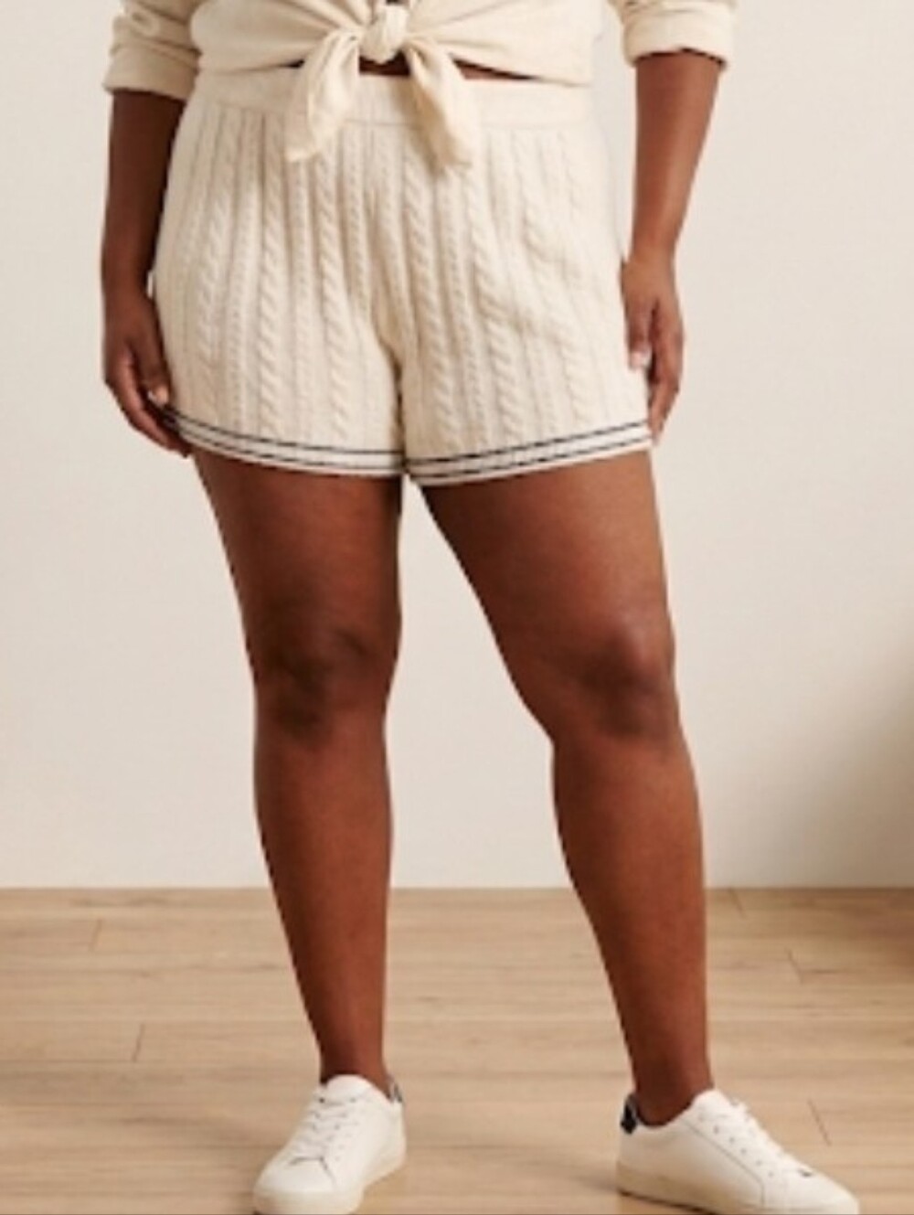 PINK Victoria's Secret Cream Cable-Knit Lounge Shorts XXL NWT